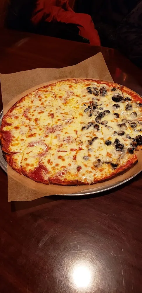 14 Half Pepperoni Half Black Olive and Mushroom
